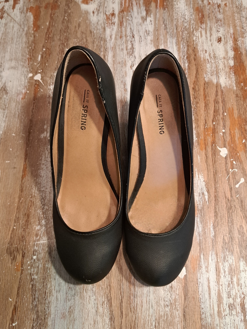 Call It Spring Women's Black Platform Wedge Heels